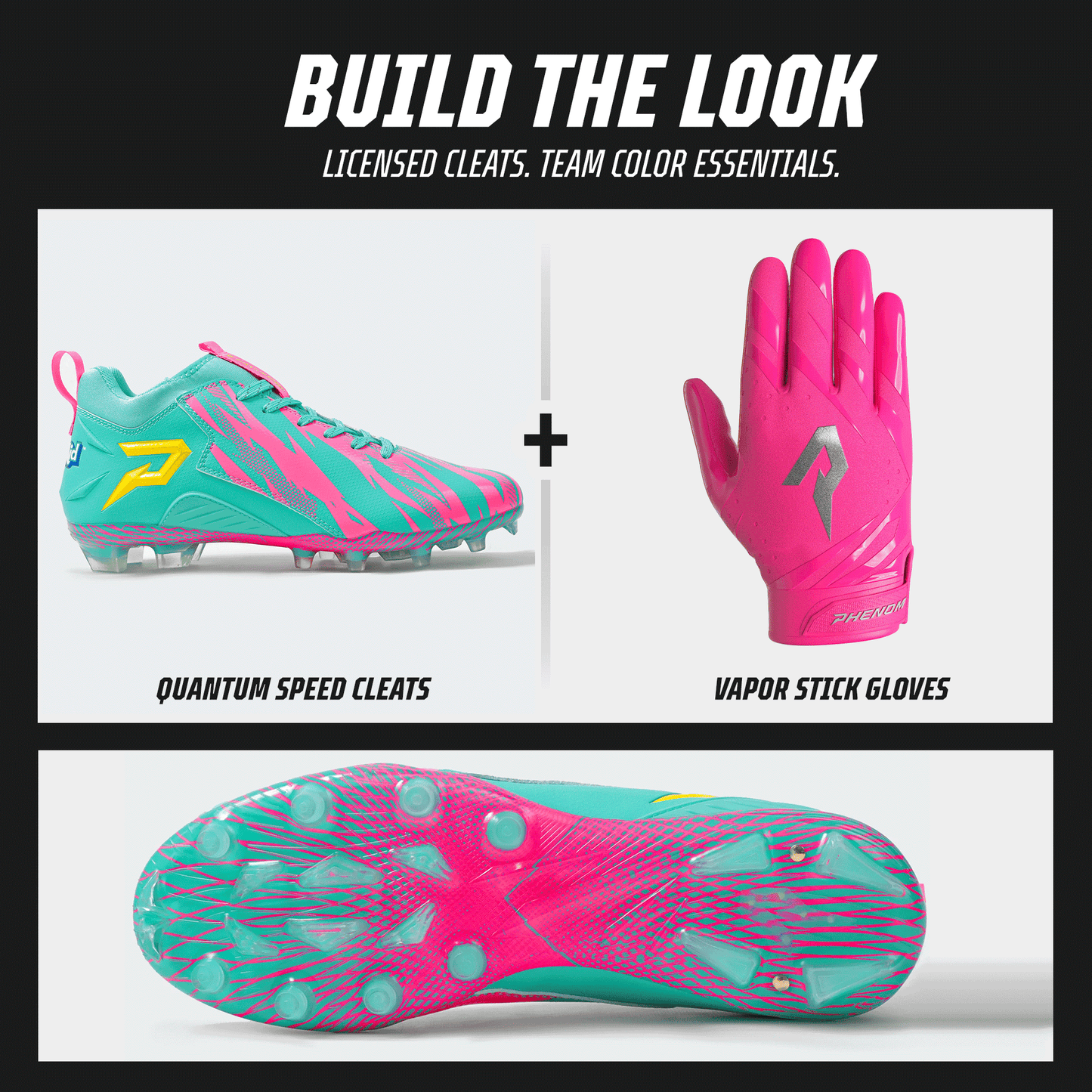 Kool-Aid 'Sharkleberry Fin' Football Cleats - Quantum Speed by Phenom Elite Phenom Elite Brand