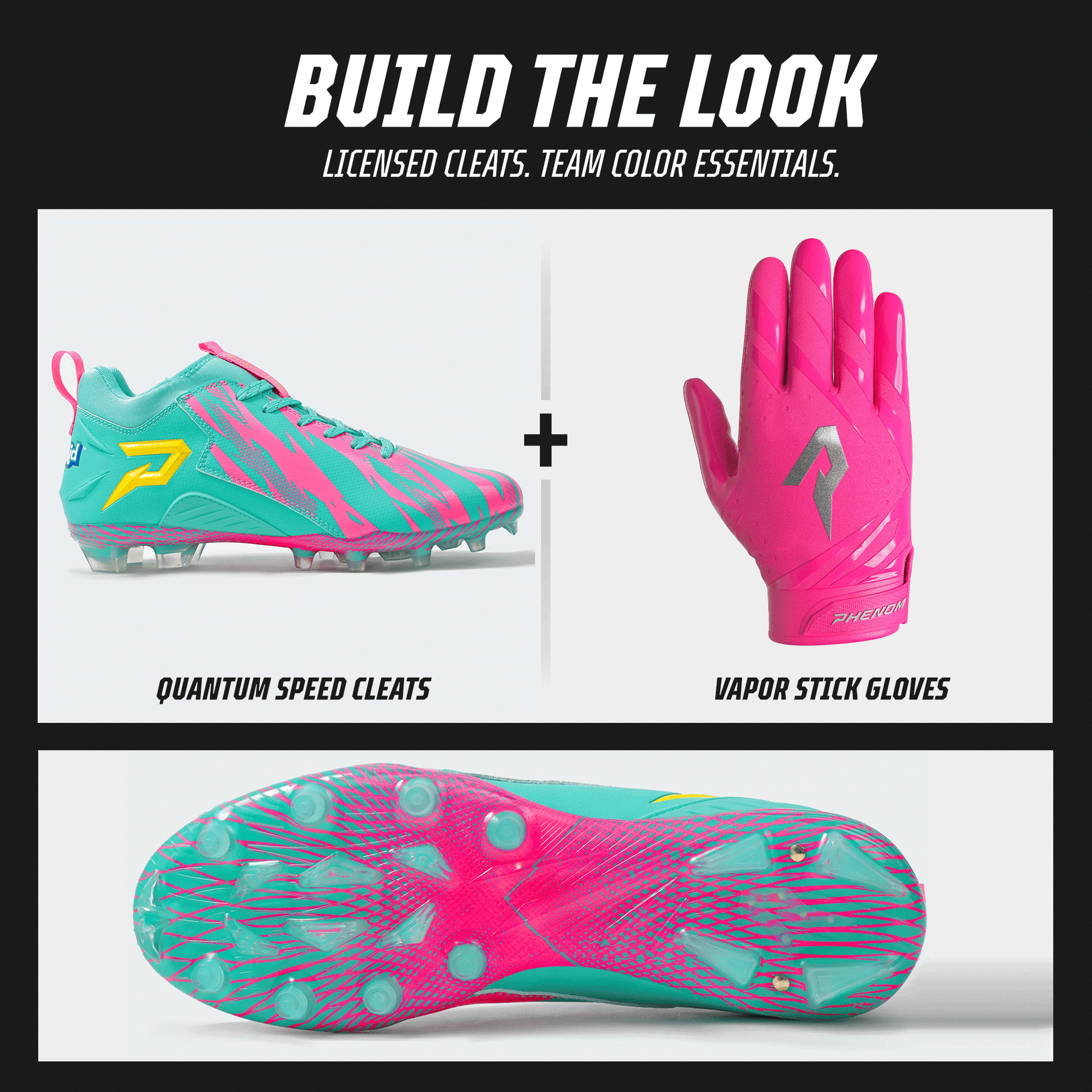 Kool-Aid 'Sharkleberry Fin' Football Cleats - Quantum Speed by Phenom Elite Phenom Elite Brand