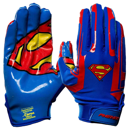 Superman Football Gloves - VPS1 by Phenom Elite Phenom Elite Brand