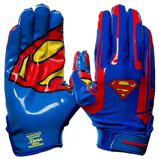 Superman Football Gloves - VPS1 by Phenom Elite Phenom Elite Brand