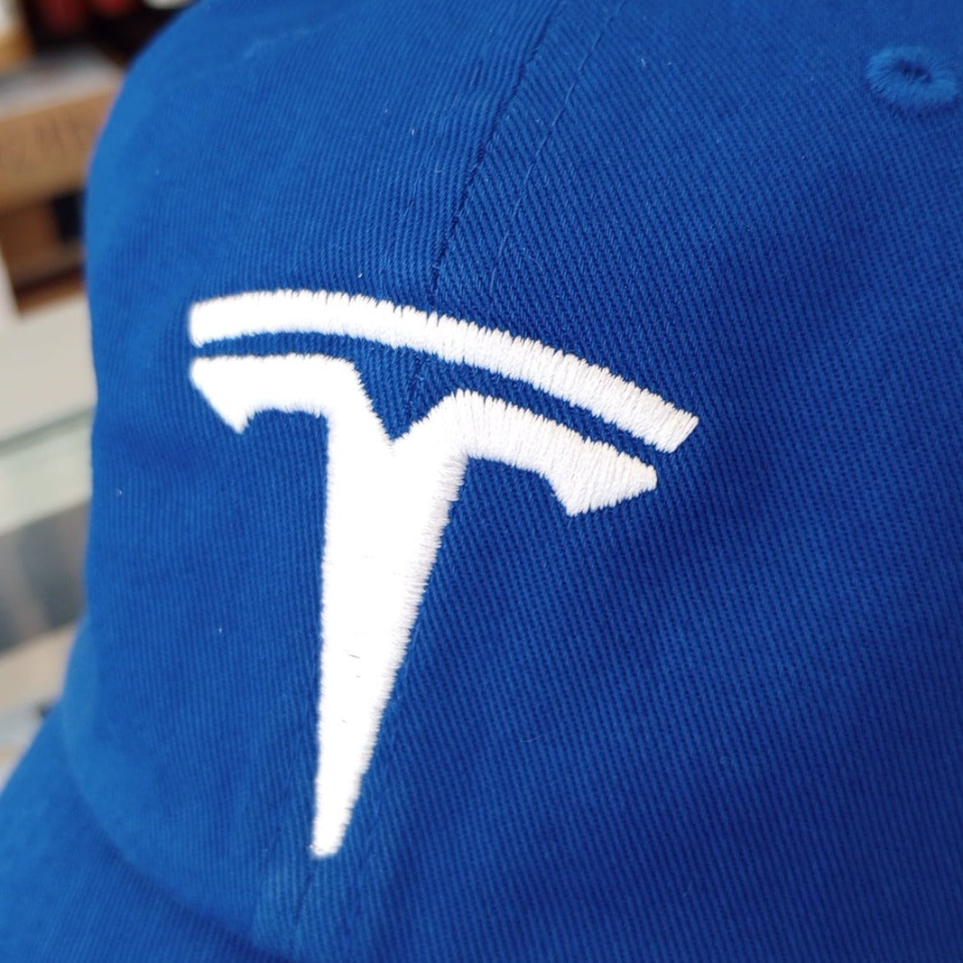 Tesla Logo Embroidered Dad Hat – Premium Cotton Adjustable Cap Peligro Sports