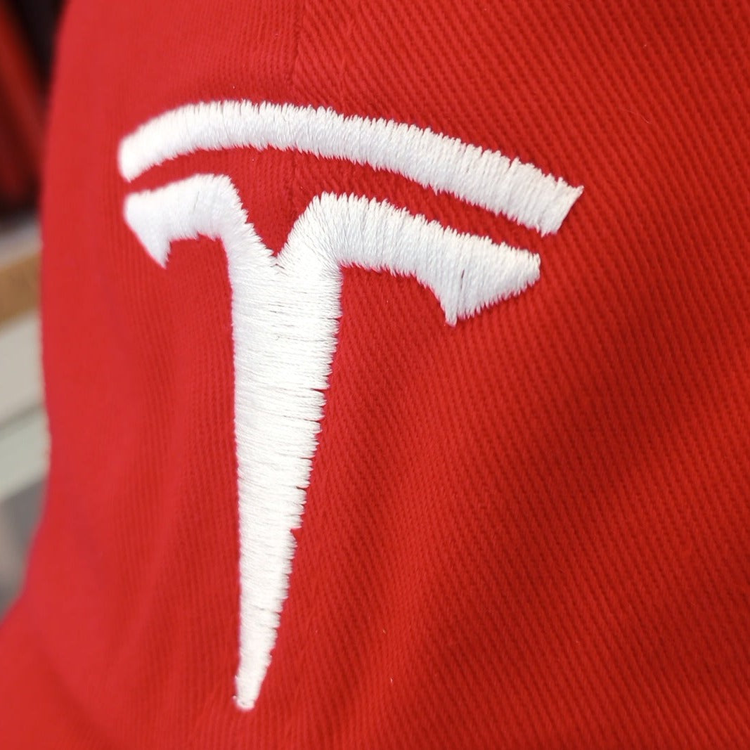 Tesla Logo Embroidered Dad Hat – Premium Cotton Adjustable Cap Peligro Sports