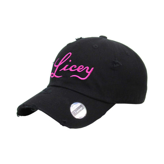 Tigres del Licey Vintage Black Hat - Pink Logo Peligro Sports