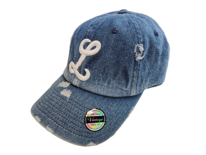 Tigres del Licey Vintage Distressed Baseball Cap – “L” Embroidered Logo, Unisex Adjustable Hat Peligro Sports
