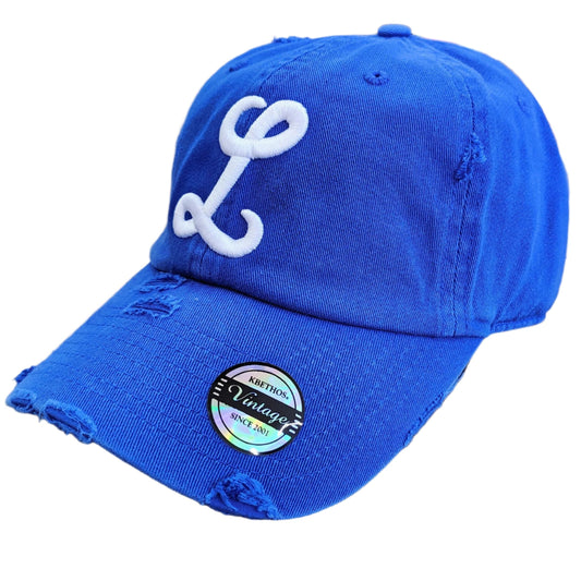 Tigres del Licey Vintage Distressed Baseball Cap – “L” Embroidered Logo, Unisex Adjustable Hat Peligro Sports