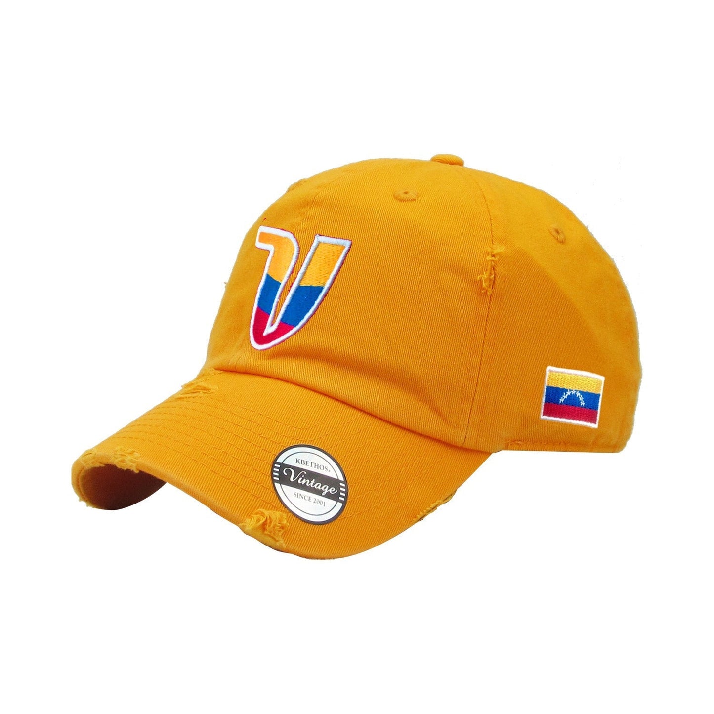 Venezuela Vintage Hats with V logo and flag Peligro Sports
