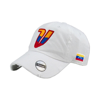 Venezuela Vintage Hats with V logo and flag Peligro Sports