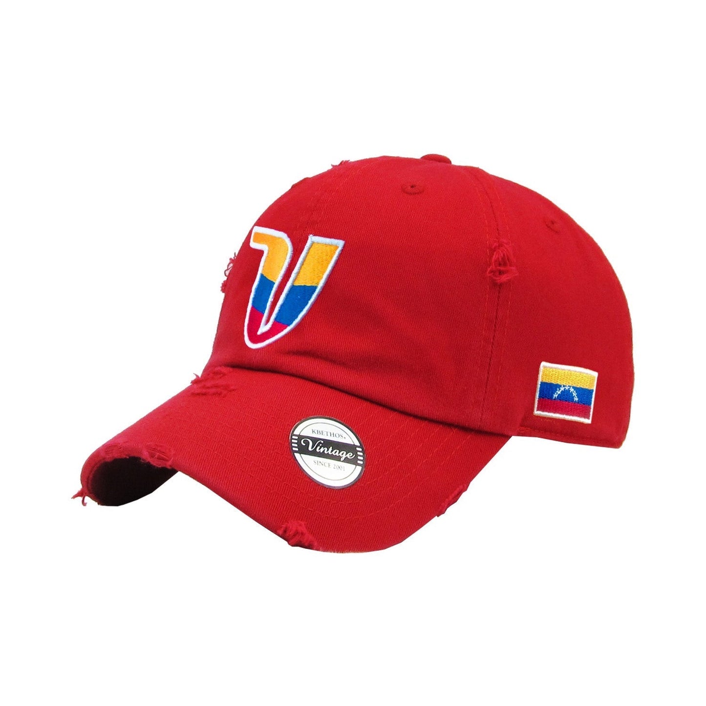 Venezuela Vintage Hats with V logo and flag Peligro Sports
