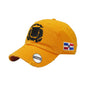 Dominican Republic Embroidered Vintage Dad Hat – Distressed Adjustable Cotton Baseball Cap with Dominican Shield Flag Peligro Sports