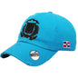 Dominican Republic Embroidered Vintage Dad Hat – Distressed Adjustable Cotton Baseball Cap with Dominican Shield Flag Peligro Sports