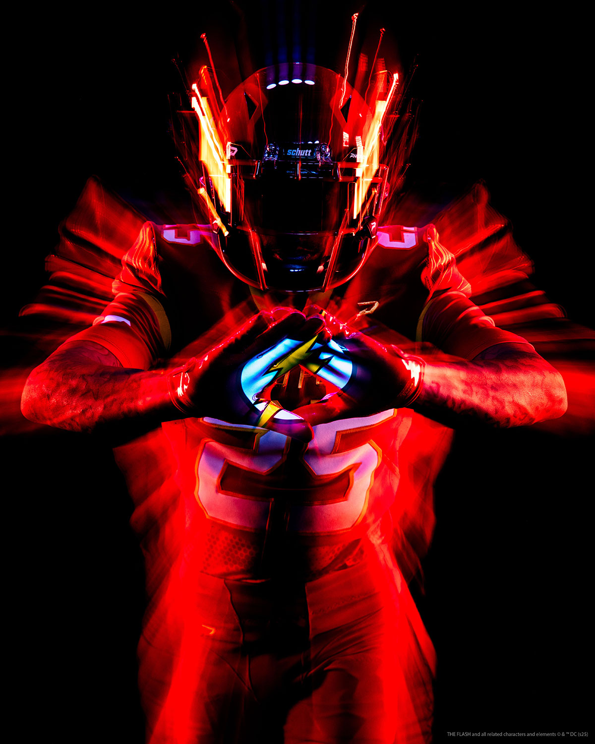The Flash Football Gloves - VPS5 by Phenom Elite Phenom Elite Brand