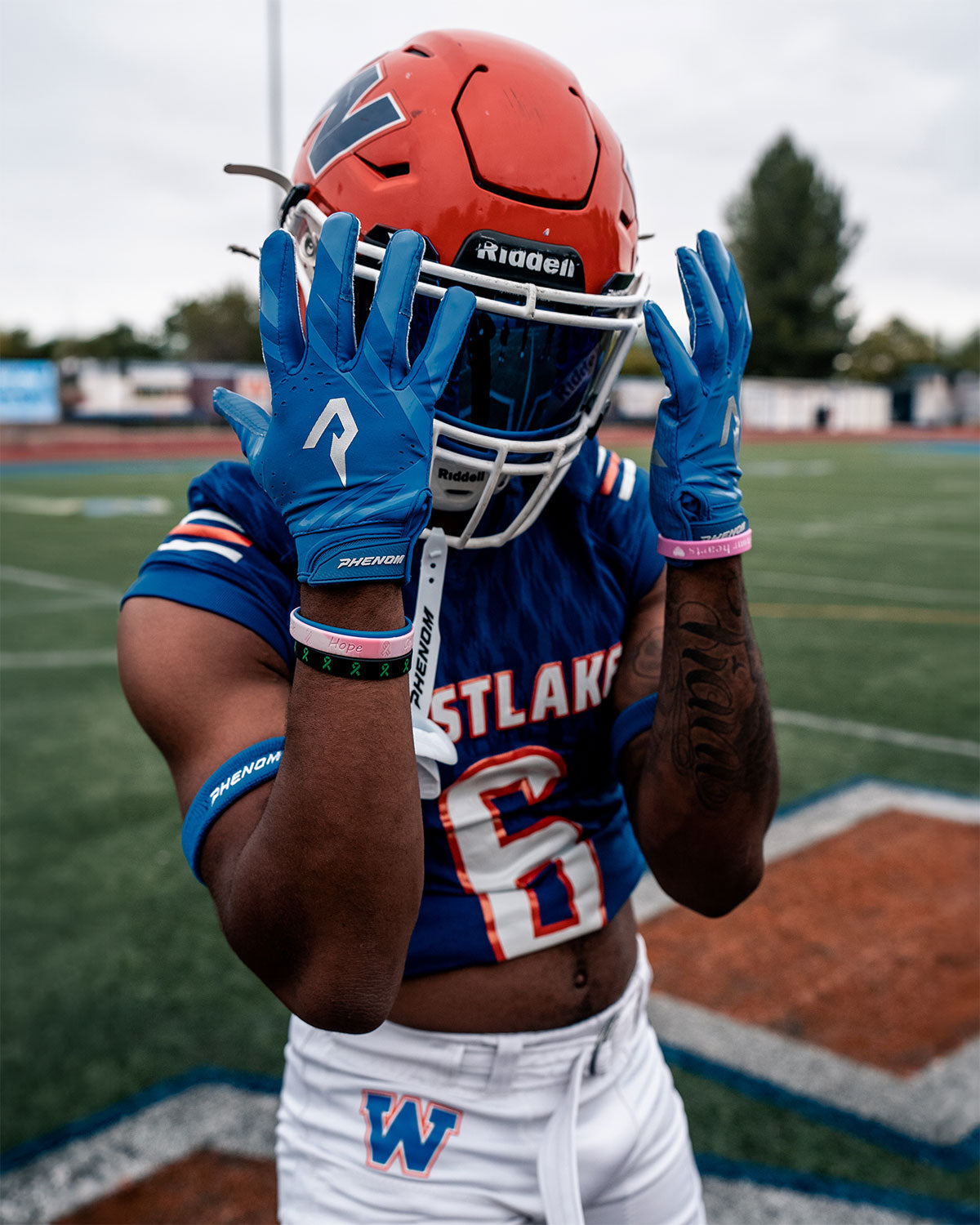 Phenom Elite VPS5 Adult Football Gloves - Team Colors Phenom Elite Brand