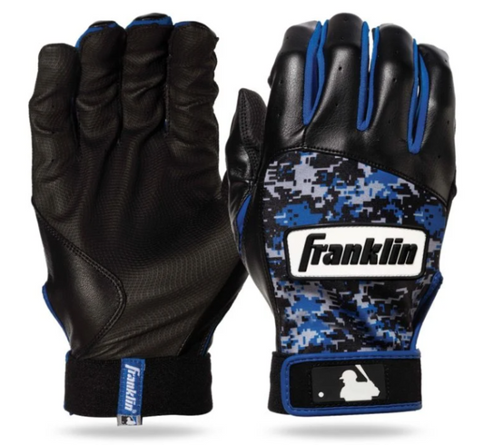 YOUTH - Franklin digitek Batting Glove - Royal/Camo Peligro Sports