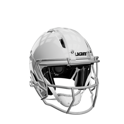 Light Apache Tomahawk Youth Football Helmet White w/ Gray Mask Light