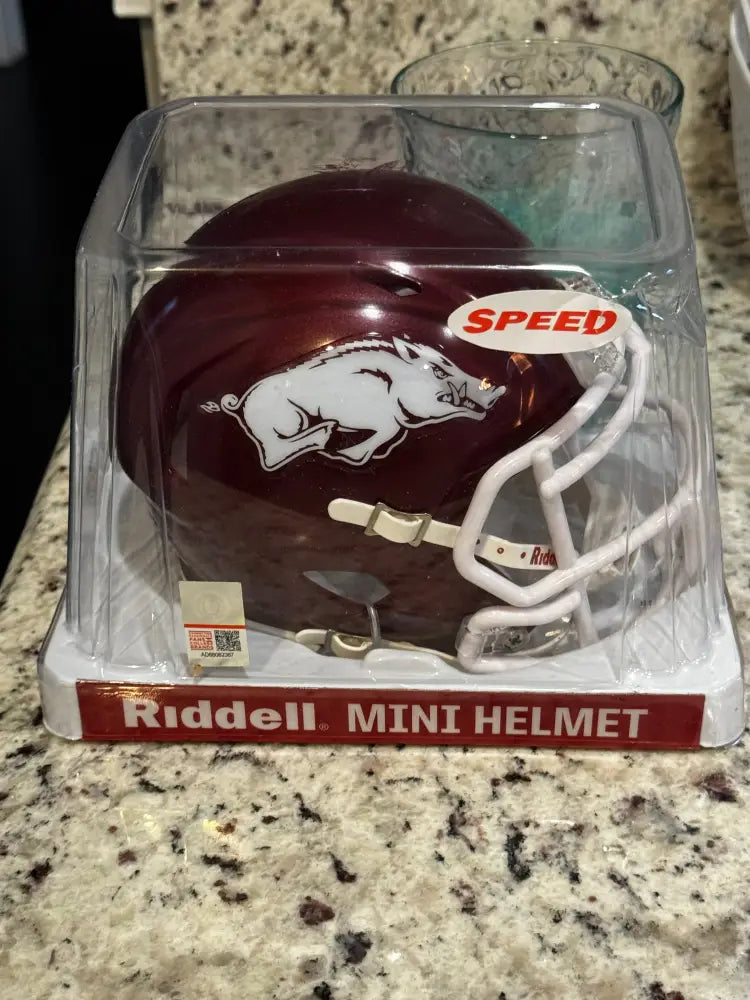 Arkansas Razorbacks NCAA Mini Speed Football Helmet- NCAA Break4Sports & Collectibles, LLC