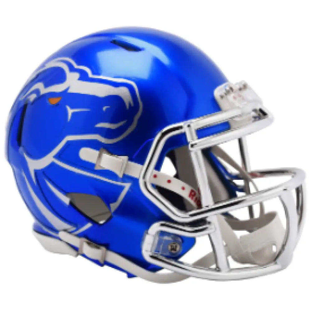 Boise State Broncos NCAA Mini Speed Football Helmet Blue Metallic - NCAA Break4Sports & Collectibles, LLC