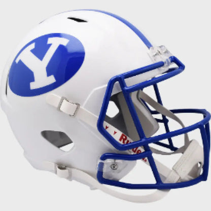 Brigham Young Cougars (BYU) Full Size Speed Replica Football Helmet White - NCAA Break4Sports & Collectibles, LLC