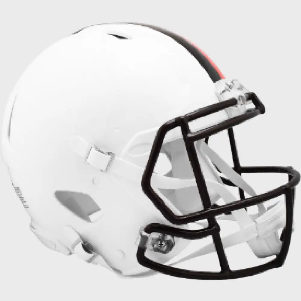 Cleveland Browns Full Size Authentic Speed Football Helmet 2023 White Out - NFL Break4Sports & Collectibles, LLC