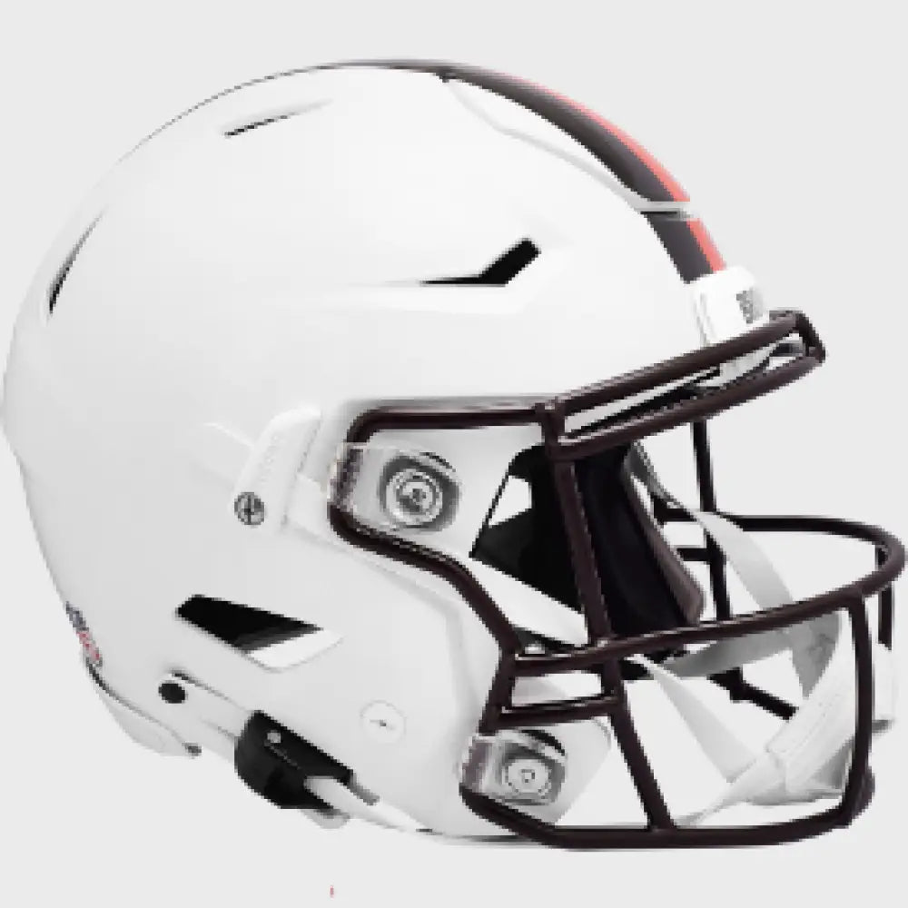 Cleveland Browns Full Size Authentic SpeedFlex Football Helmet 2023 White Out - NFL Break4Sports & Collectibles, LLC