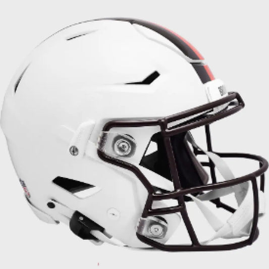 Cleveland Browns Full Size Authentic SpeedFlex Football Helmet 2023 White Out - NFL Break4Sports & Collectibles, LLC