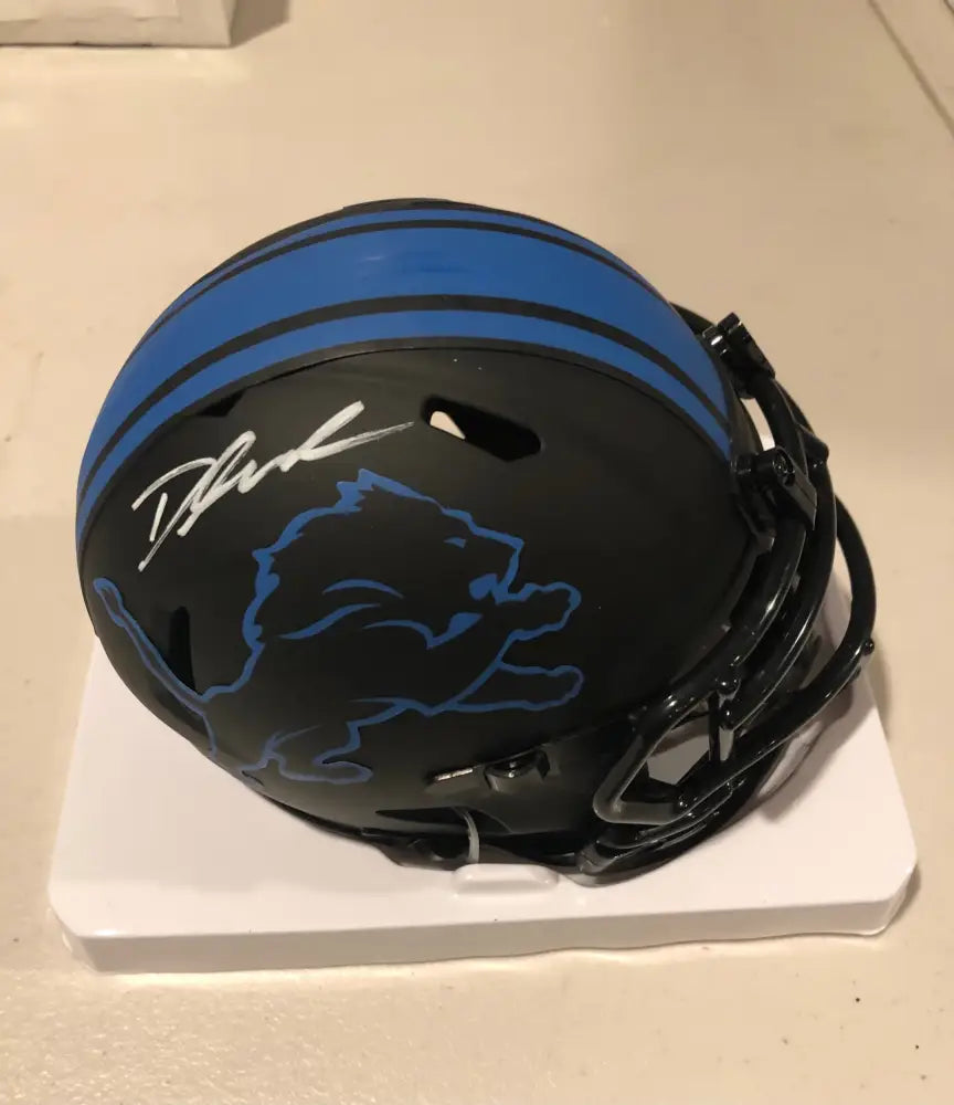 D'Andre Swift Signed Eclipse Alternate Speed NFL Mini Helmet w/JSA COA Break4Sports & Collectibles, LLC