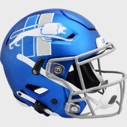 Detroit Lions Full Size Authentic SpeedFlex Football Helmet 2023 Alternate On-Field - NFL Break4Sports & Collectibles, LLC