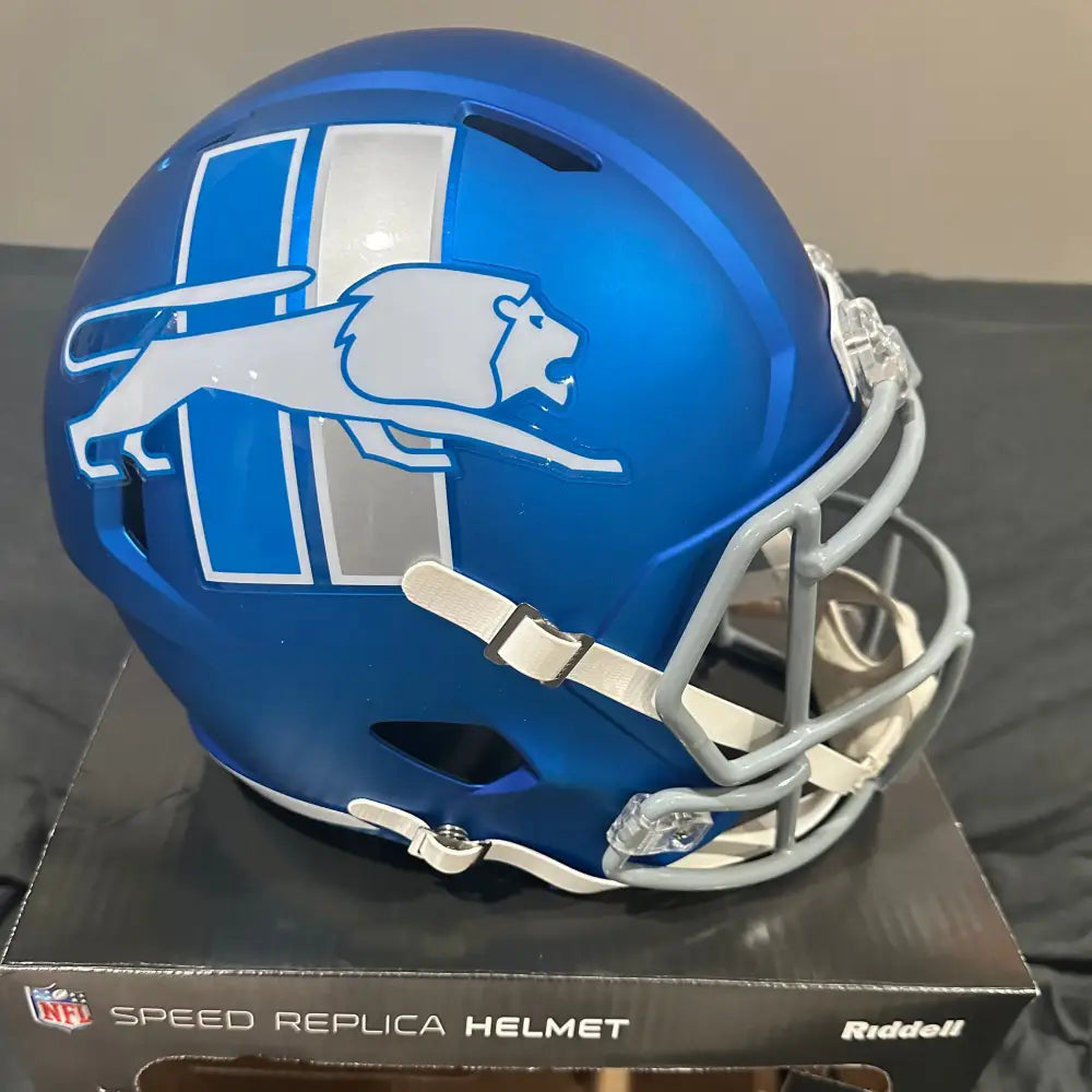 Detroit Lions Full Size Speed Replica Football Helmet 2023 Alternate On-Field - NFL Break4Sports & Collectibles, LLC