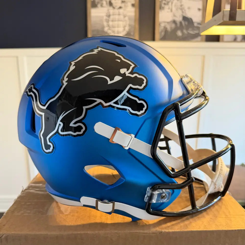 Detroit Lions Full Size Speed Replica Football Helmet 2024 On-Field Alternate - NFL Break4Sports & Collectibles, LLC