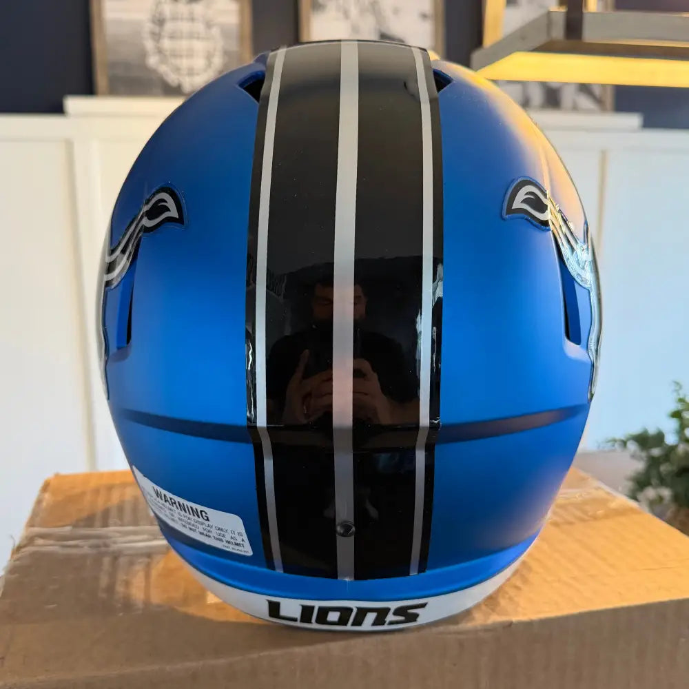 Detroit Lions Full Size Speed Replica Football Helmet 2024 On-Field Alternate - NFL Break4Sports & Collectibles, LLC