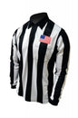 Honig's 2.25" Ultra Tech Striped Long Sleeve Football/Lacrosse Jersey With Sublimated American Flag On Left Chest Honig's
