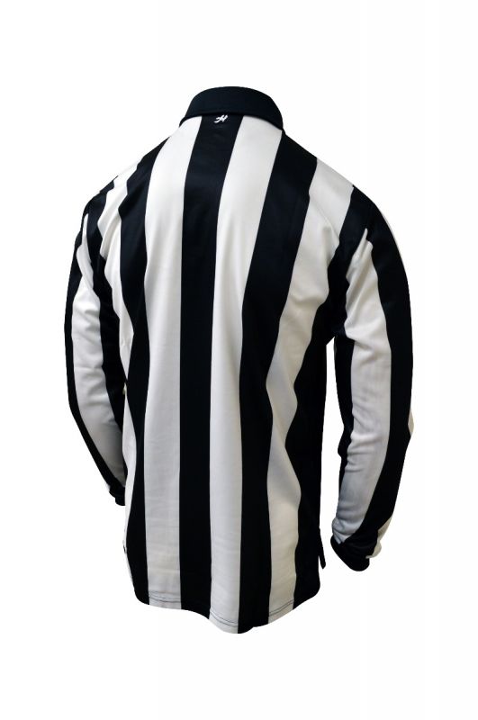 Honig's 2.25" Ultra Tech Striped Long Sleeve Football/Lacrosse Jersey With Sublimated American Flag On Left Chest Honig's