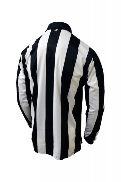 Honig's 2.25" Ultra Tech Striped Long Sleeve Football/Lacrosse Jersey With Sublimated American Flag On Left Chest Honig's