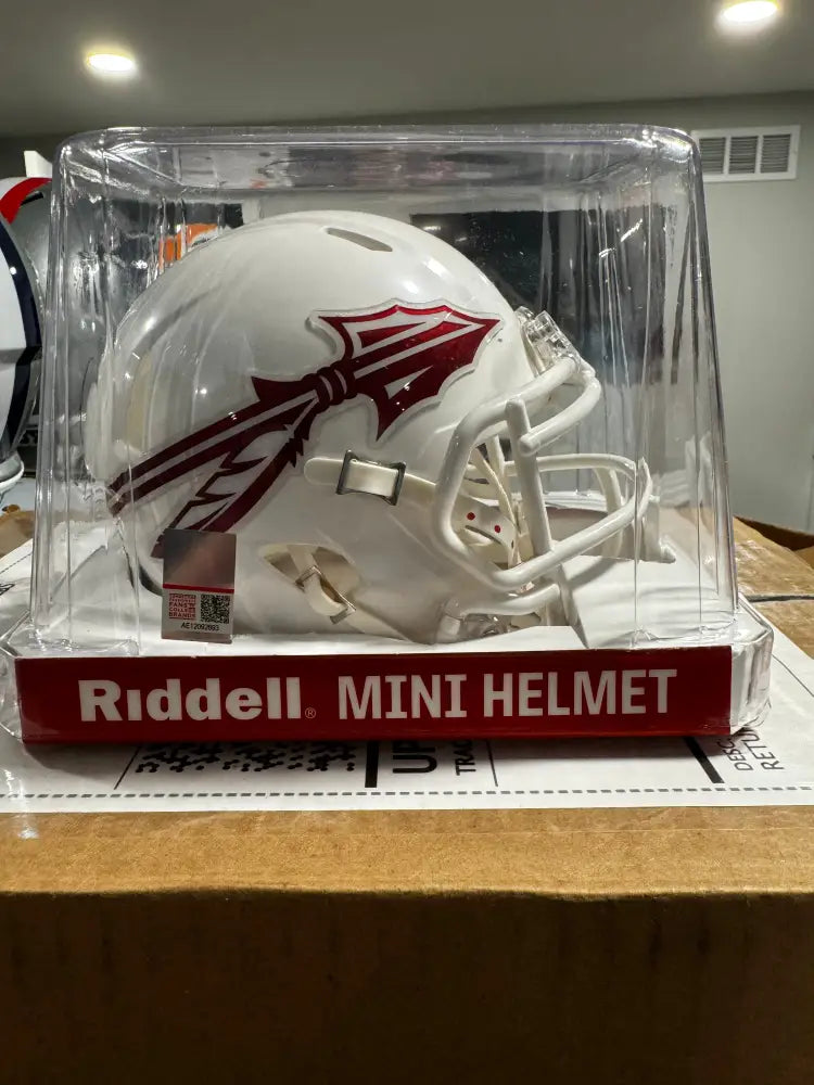 Florida State Seminoles NCAA Mini Speed Football Helmet White - NCAA Break4Sports & Collectibles, LLC
