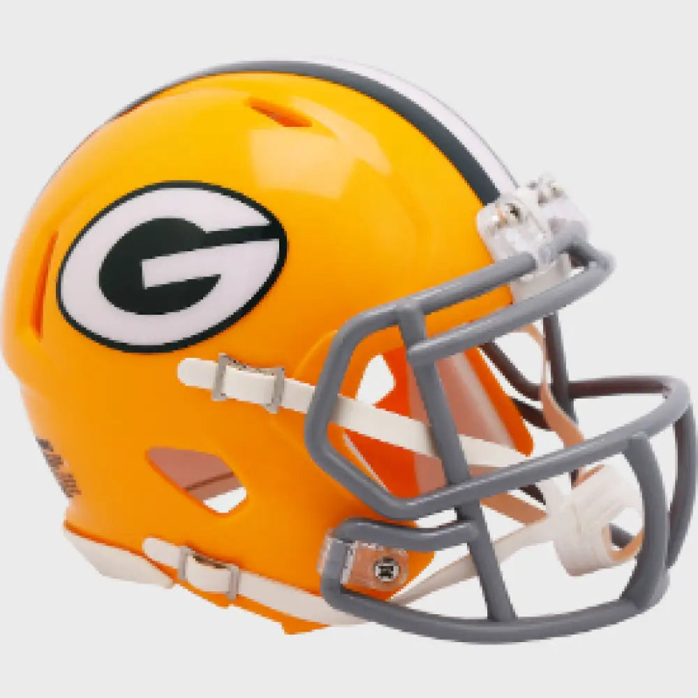 Green Bay Packers 1961 to 1979 Riddell Mini Speed Throwback Helmet - NFL Break4Sports & Collectibles, LLC