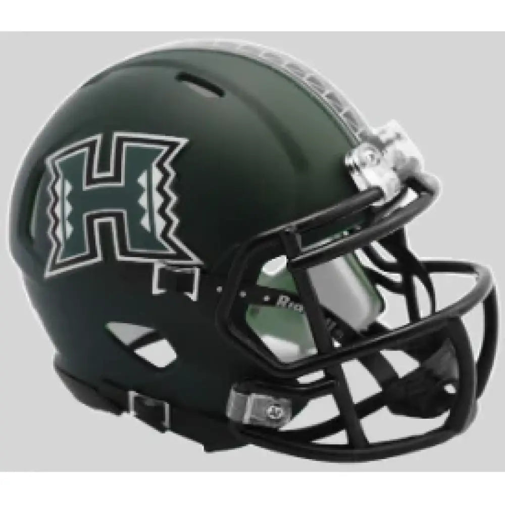 Hawaii Warriors NCAA Mini Speed Football Helmet Matte Green - NCAA Break4Sports & Collectibles, LLC