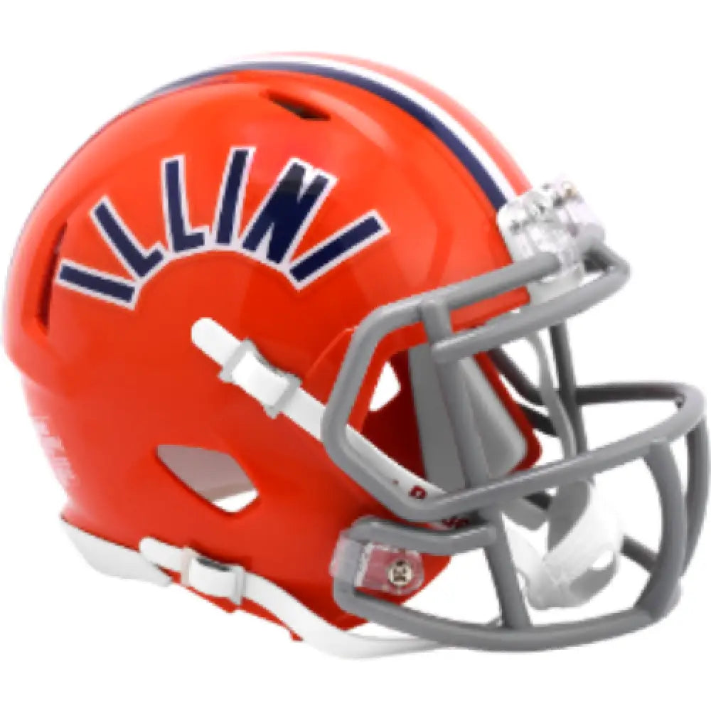 Illinois Fighting Illini NCAA Mini Speed Football Helmet 1971-1987 - NCAA Break4Sports & Collectibles, LLC