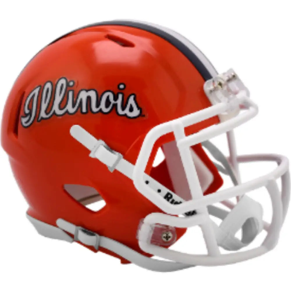 Illinois Fighting Illini NCAA Mini Speed Football Helmet Script - NCAA Break4Sports & Collectibles, LLC