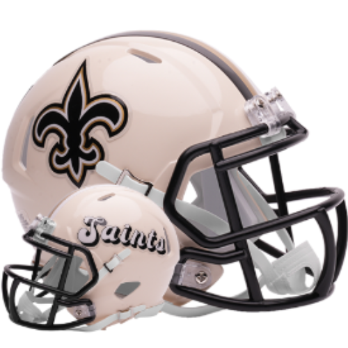 New Orleans Saints Speed Mini Football Helmet RETRO - NFL Break4Sports & Collectibles, LLC