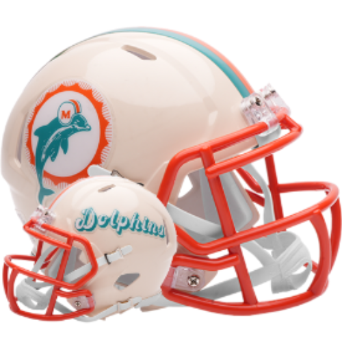 Miami Dolphins Speed Mini Football Helmet RETRO - NFL Break4Sports & Collectibles, LLC