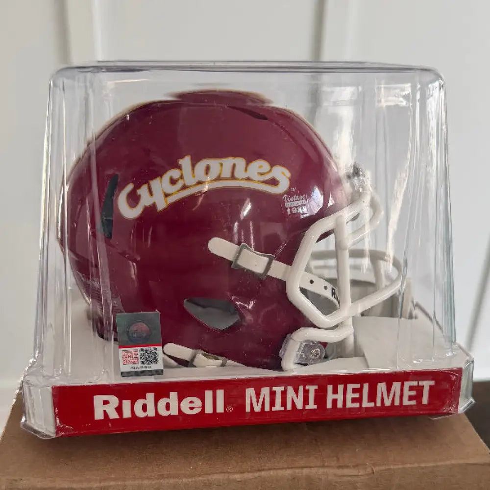 Iowa State Cyclones NCAA Mini Speed Football Helmet  Cyclones Red- NCAA Break4Sports & Collectibles, LLC