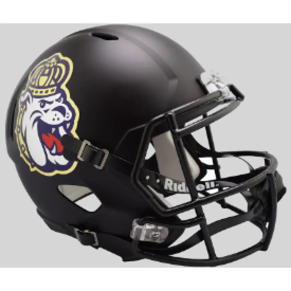 James Madison Dukes Full Size Speed Replica Football Helmet Matte Black-NCAA Break4Sports & Collectibles, LLC