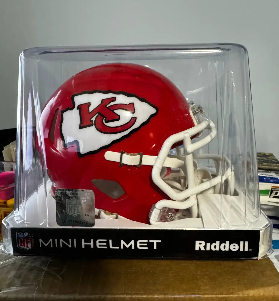Kansas City Chiefs Mini Speed Football Helmet - NFL Break4Sports & Collectibles, LLC