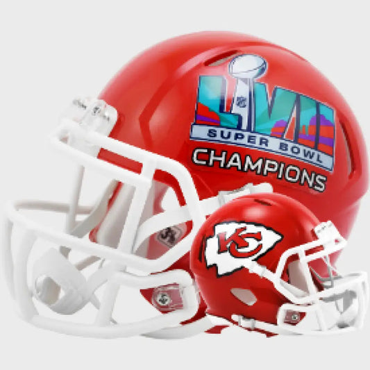 Kansas City Chiefs NFL Mini Speed Football Helmet SUPER BOWL 57 CHAMPIONS Break4Sports & Collectibles, LLC