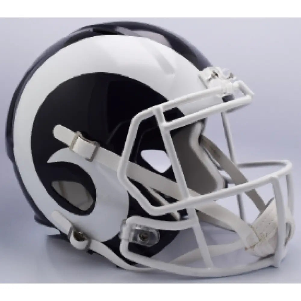 Los Angeles Rams Full Size Authentic Speed Football Helmet  White Horn - NFL Break4Sports & Collectibles, LLC