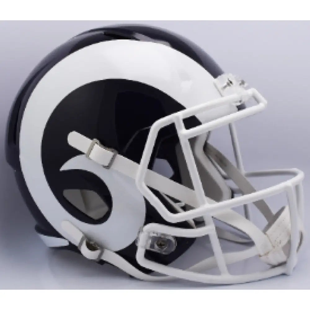 Los Angeles Rams Full Size Speed Replica Football Helmet White Horn - NFL Break4Sports & Collectibles, LLC