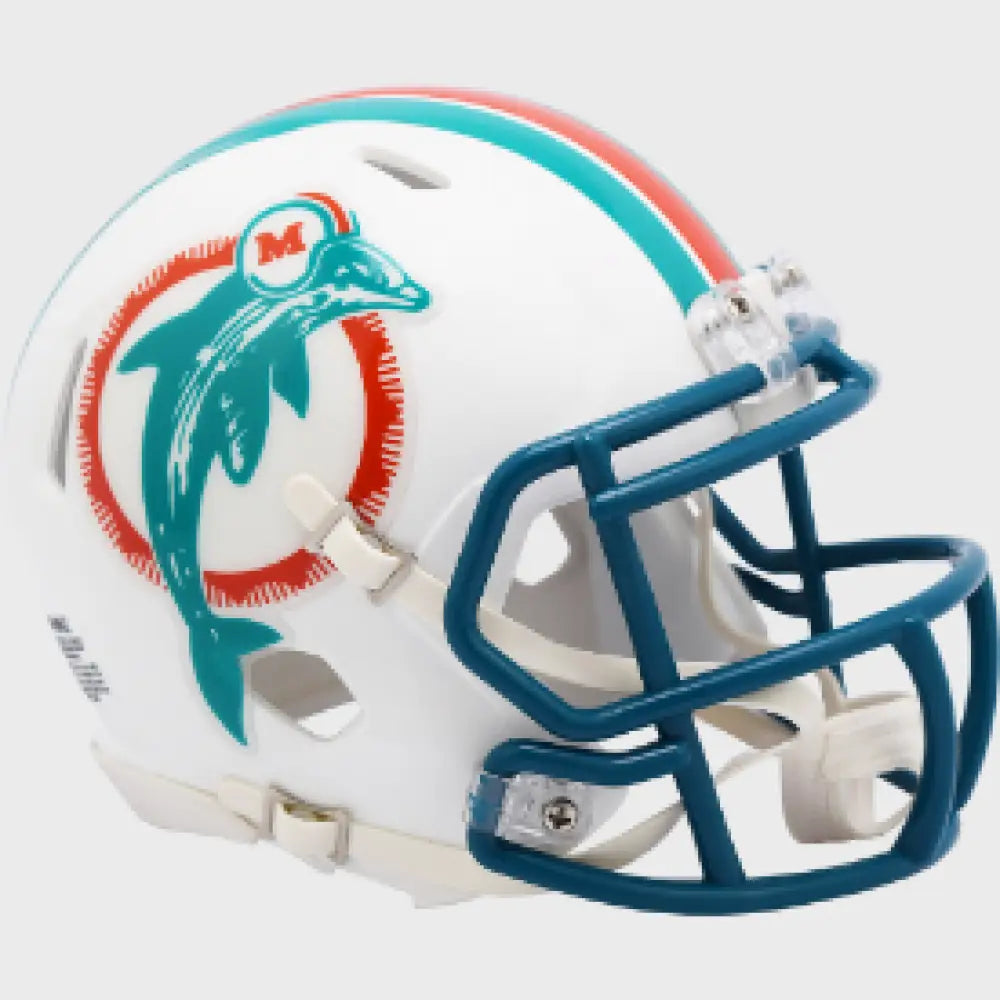 Miami Dolphins 1980 to 1996 Riddell Mini Speed Throwback Helmet - NFL Break4Sports & Collectibles, LLC