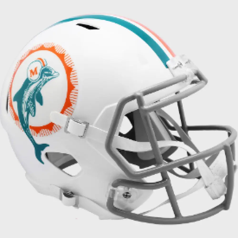 Miami Dolphins Full Size 1972 Speed Replica Throwback Helmet - NFL Break4Sports & Collectibles, LLC