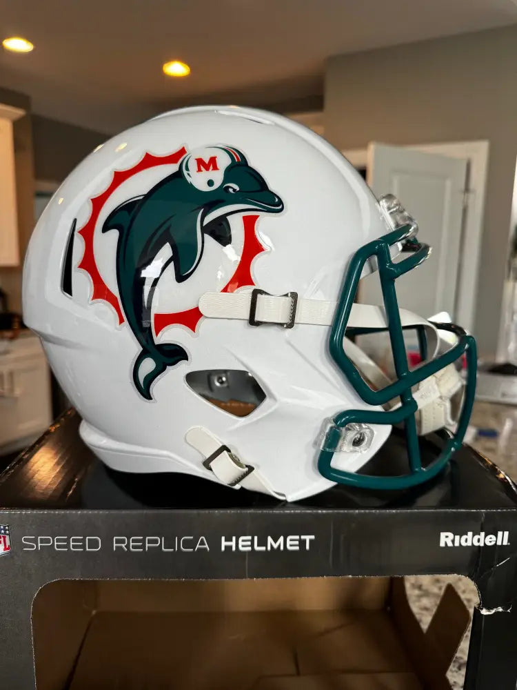 Miami Dolphins Full Size 1996 to 2012 Speed Replica Throwback Helmet - NFL Break4Sports & Collectibles, LLC