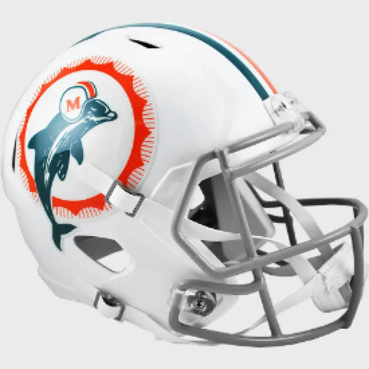 Miami Dolphins Full Size Speed Replica Football Helmet Tribute - NFL Break4Sports & Collectibles, LLC