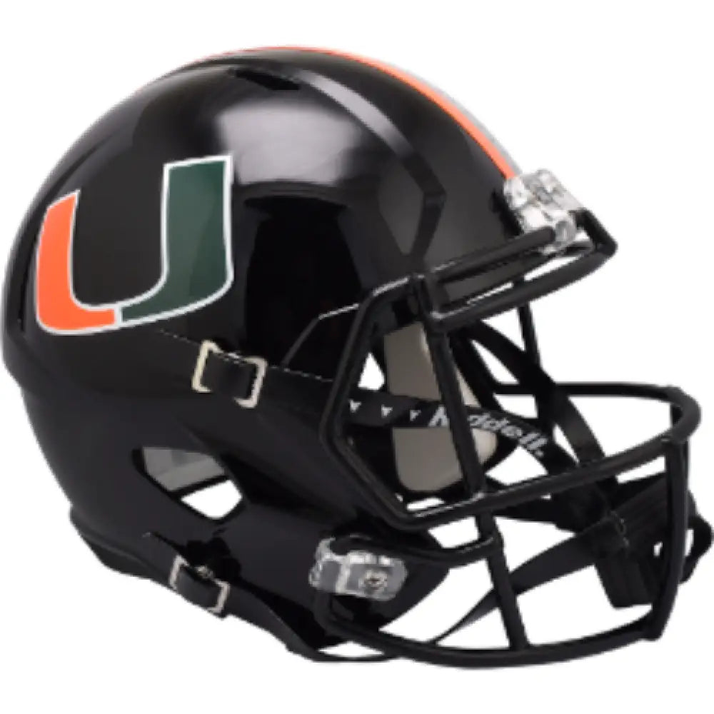 Miami Hurricanes Full Size Replica Speed Football Helmet Black - NCAA Break4Sports & Collectibles, LLC